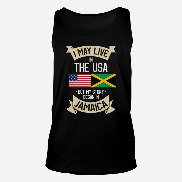 Jamaica American Flag Usa Jamaican Roots Gifts Sweatshirt Unisex Tank Top