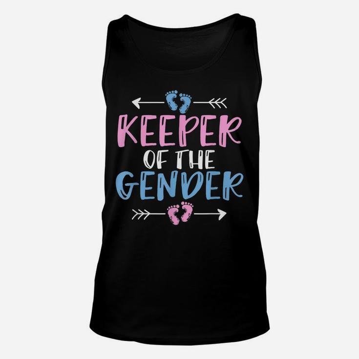 Keeper Of The Gender - Cute Gender Reveal Baby Shower Design Unisex Tank Top