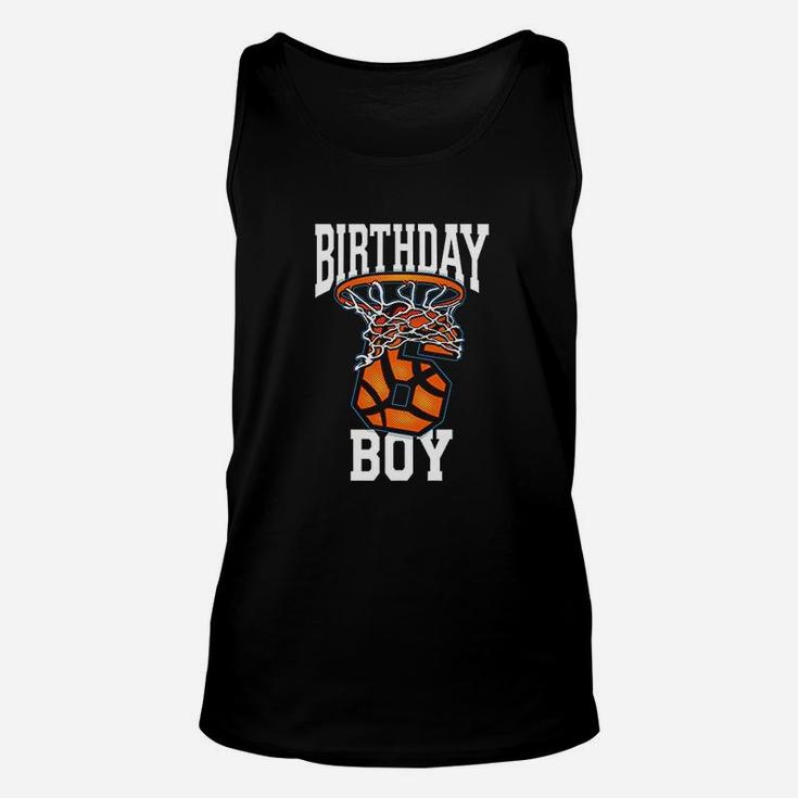 Kids 6th Birthday Basketball For Boy 6 Years Old Unisex Tank Top