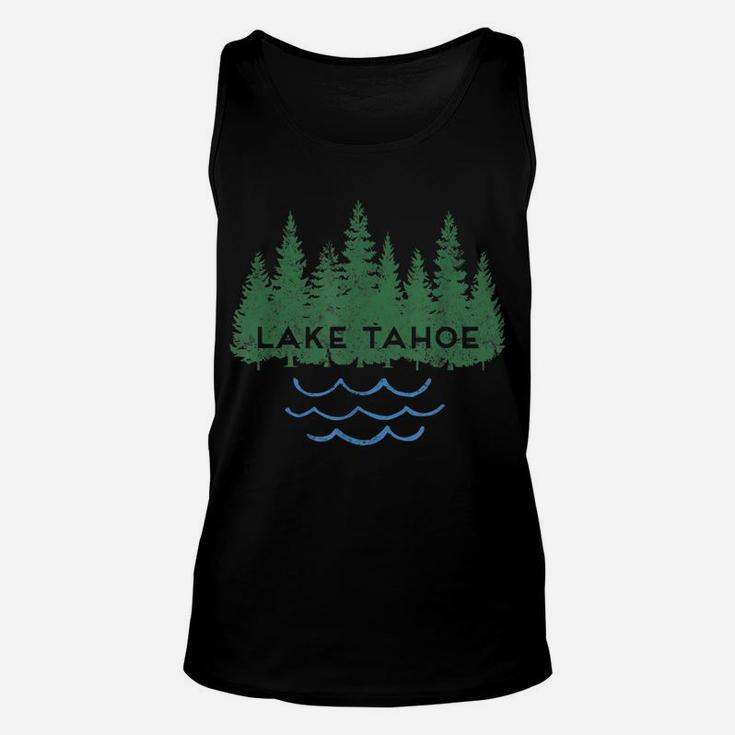 Lake Tahoe California Nevada Outdoor Lake Trees Unisex Tank Top