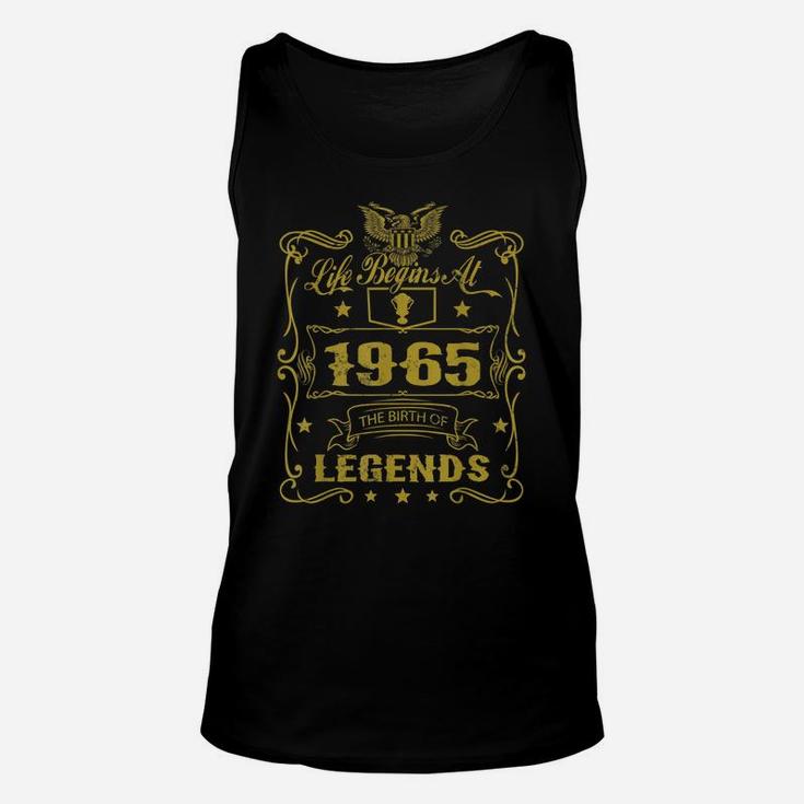 Life Begins At 1965 Birth Of Legends Birthday Gifts Unisex Tank Top