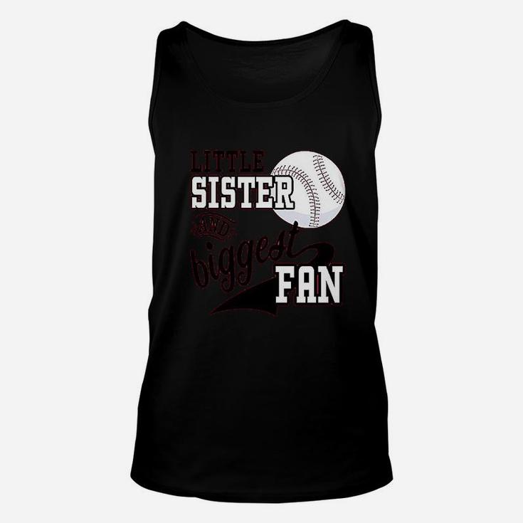 Little Sister And Biggest Fan Baseball Family Unisex Tank Top