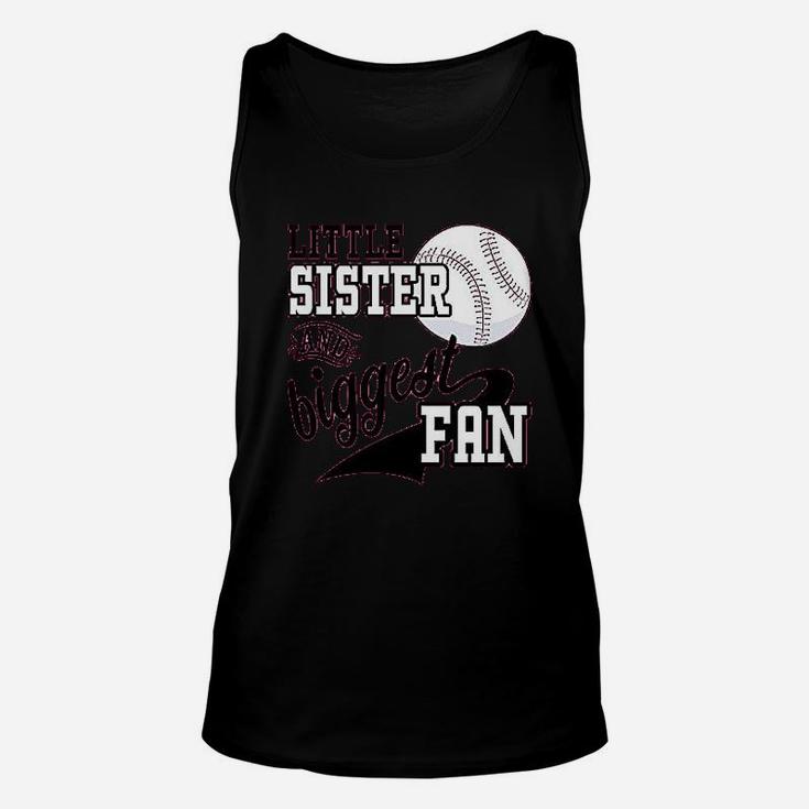 Little Sister And Biggest Fan Baseball Unisex Tank Top