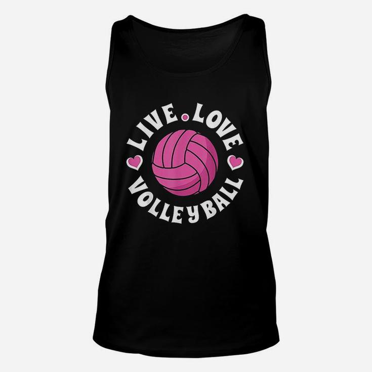 Live Love Volleyball For Women Girls Volleyball Fan Unisex Tank Top