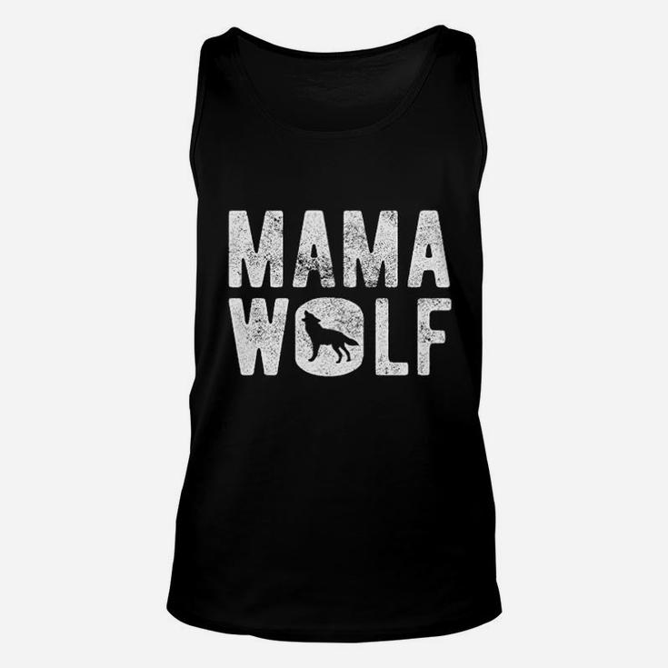 Mama Wolf Funny Camping Pack Mothers Day Unisex Tank Top