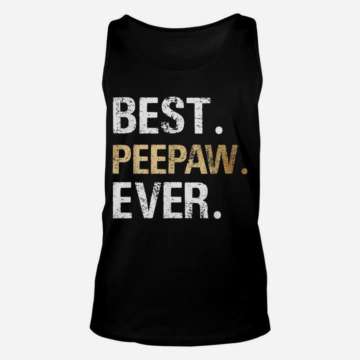 Mens Best Peepaw Graphic Peepaw Gift From Granddaughter Grandson Unisex Tank Top