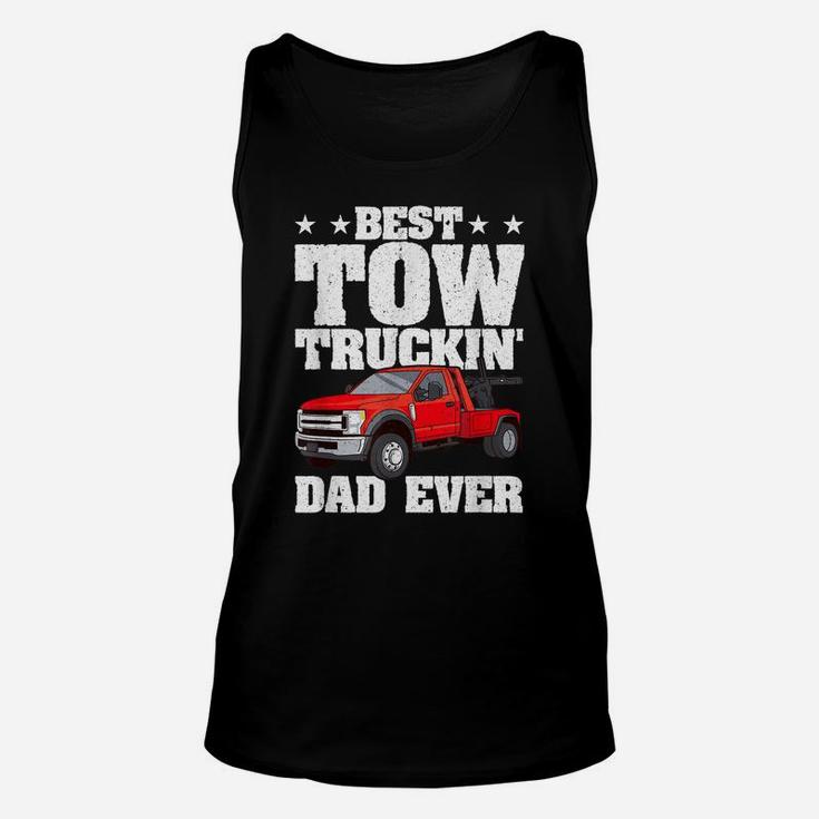 Mens Best Tow Truckin Dad Ever Tow Truck Driver Gift Distressed Unisex Tank Top