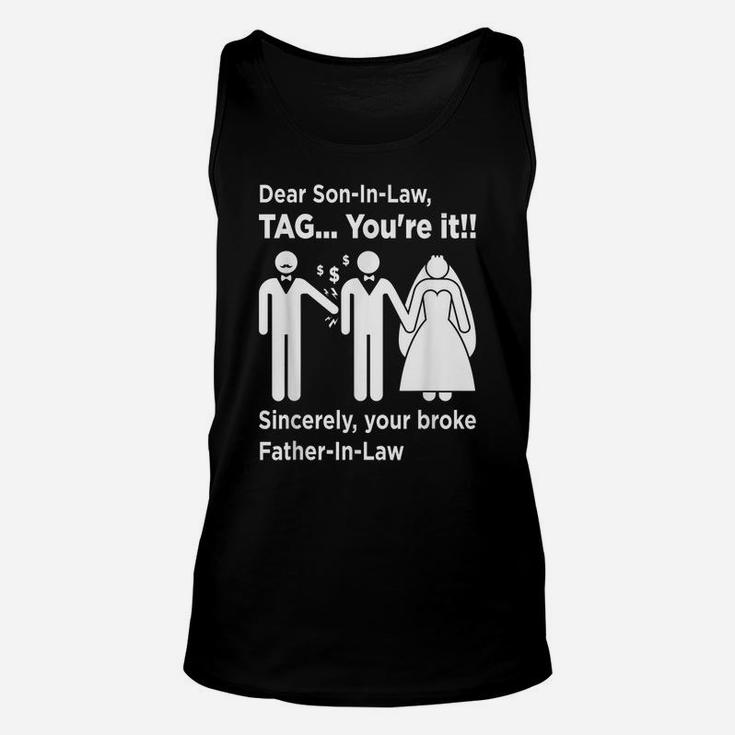 Mens Dear Son-In-Law - Father Of The Bride Dad Wedding Marriage Unisex Tank Top