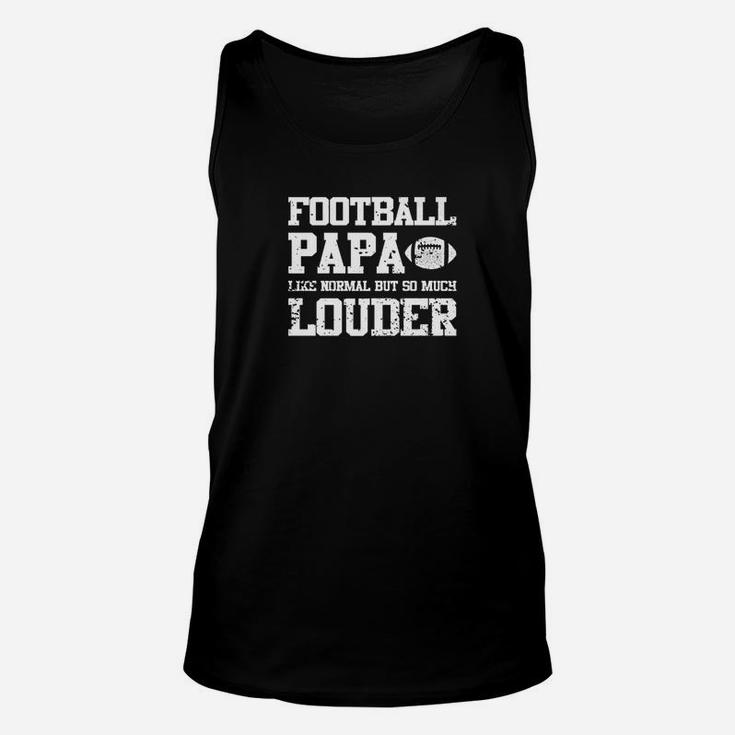 Mens Funny Football Papa Shirt Cool Gift Grandpa Dad Unisex Tank Top
