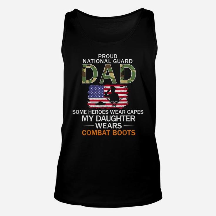 Mens My Daughter Wears Combat Boots-Proud National Guard Dad Army Unisex Tank Top
