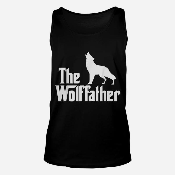 Mens The Wolffather Funny Wolves Lover Wolf Unisex Tank Top