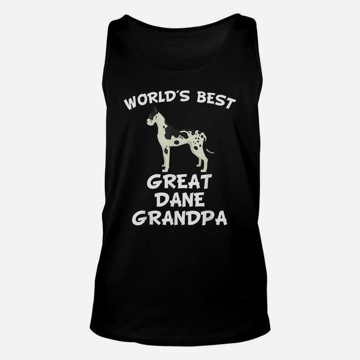 Mens World's Best Great Dane Grandpa Shirt Unisex Tank Top