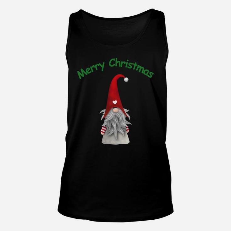 Merry Christmas Gnome Original Vintage Graphic Design Saying Sweatshirt Unisex Tank Top