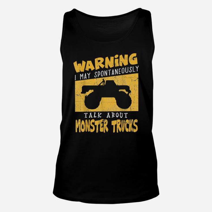 Monster Truck T Shirt Gift For Big Trucks Crushing Car Fans Unisex Tank Top