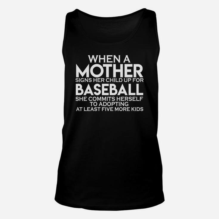 Mothers Day Funny Saying Baseball Gift For Sports Lovers Unisex Tank Top