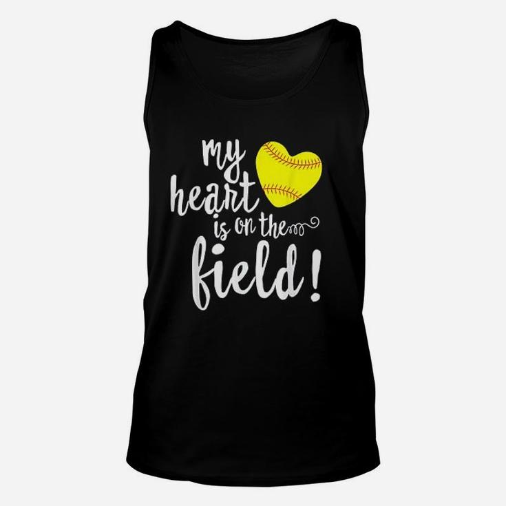 My Heart Is On That Field Baseball Mother Day Unisex Tank Top