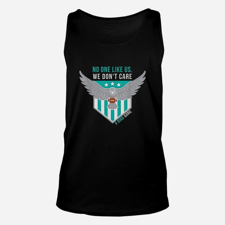 No One Like Us We Dont Care Bird Gang Football Unisex Tank Top