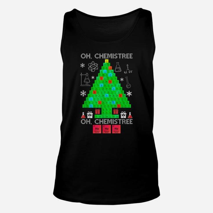 Oh Chemist Tree Chemistree Funny Science Chemistry Christmas Unisex Tank Top