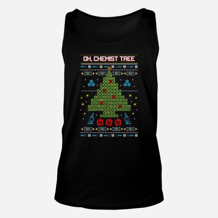Oh, Chemistree, Chemist Tree - Ugly Chemistry Christmas Sweatshirt Unisex Tank Top