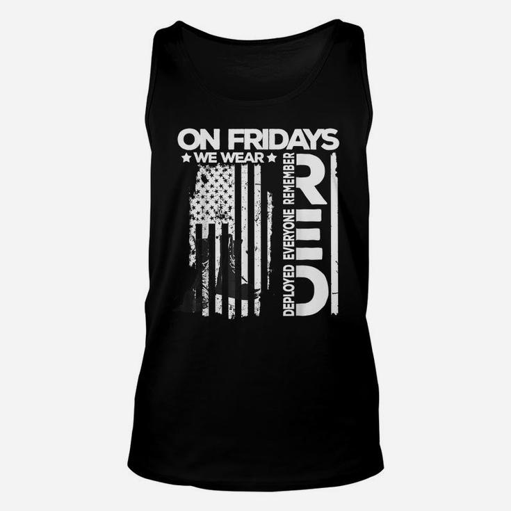 On Friday We Wear Red Veteran Red Friday Us Flag Unisex Tank Top