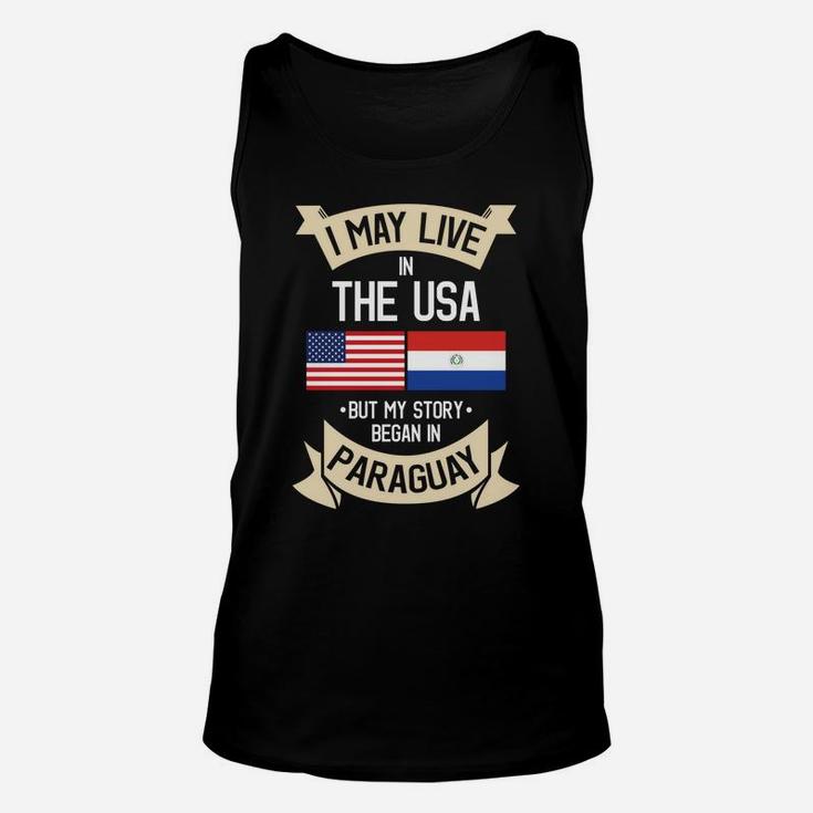 Paraguay American Flag USA Paraguayan Roots Gifts Unisex Tank Top