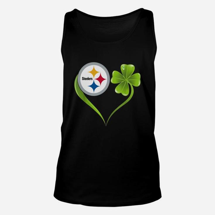 Patrick Day Shamrock Heart Football Team Pittsburgh-steeler Shirt Unisex Tank Top