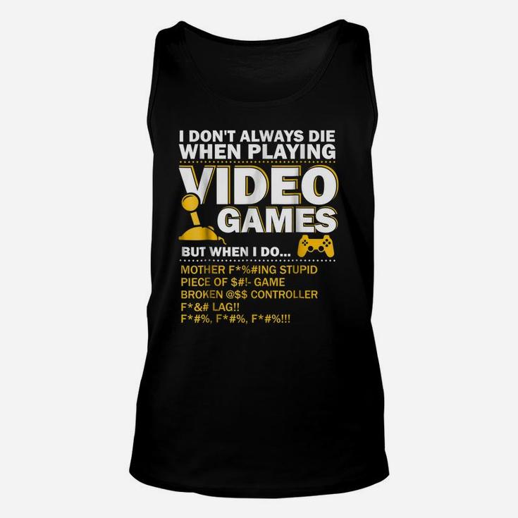 Playing Video Games Gamer Shirt Funny Gaming Console Gamer Unisex Tank Top