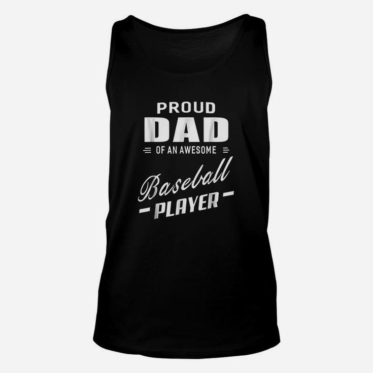 Proud Dad Of An Awesome Baseball Player Unisex Tank Top
