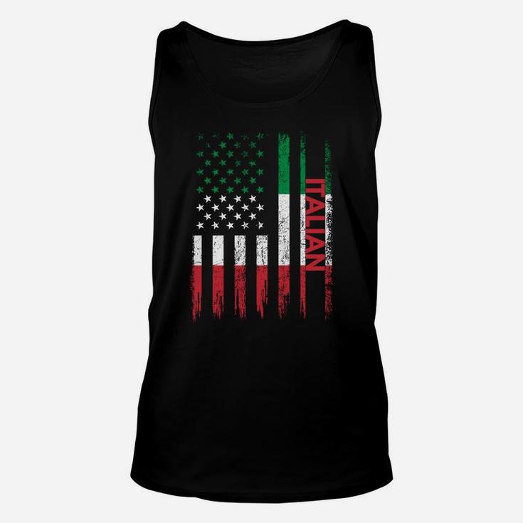 Proud Italian American Flag Italy Usa Sweatshirt Unisex Tank Top