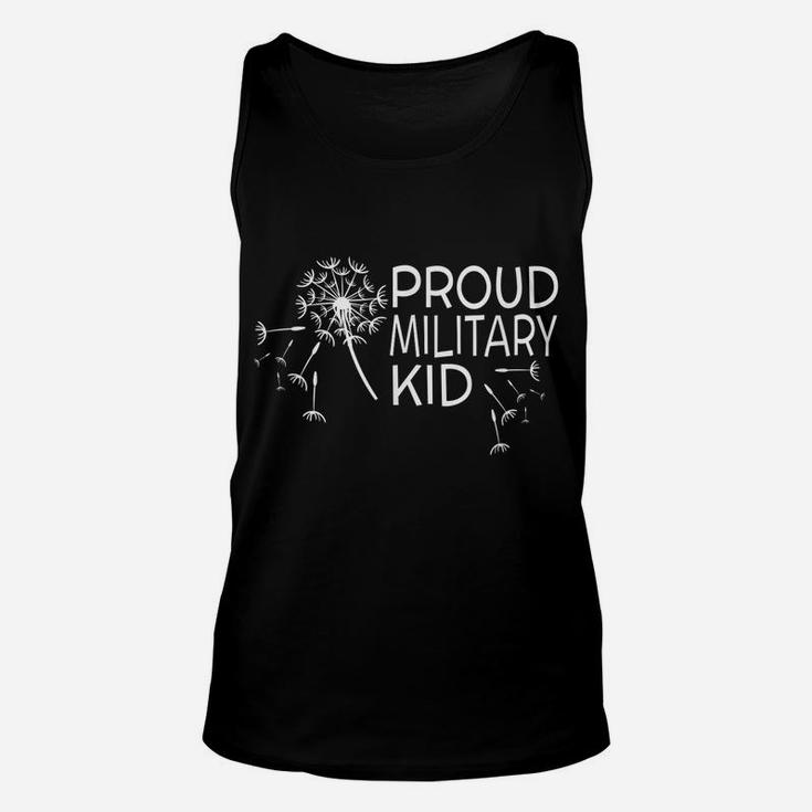 Purple Proud Military Child Of Veteran Soldier For April Unisex Tank Top