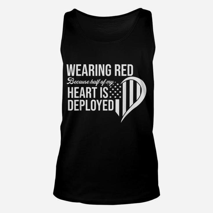 Red Friday Remember Everyone Deployed Soldier Husband Fiance Unisex Tank Top