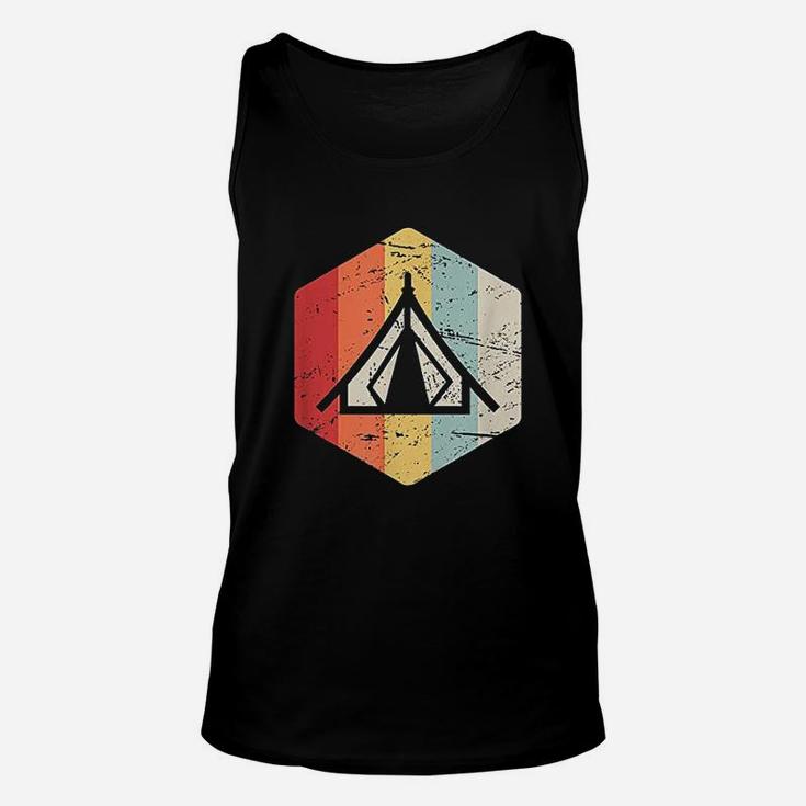 Retro Vintage Tent Outdoor Camping Gift For Nature Lovers Unisex Tank Top