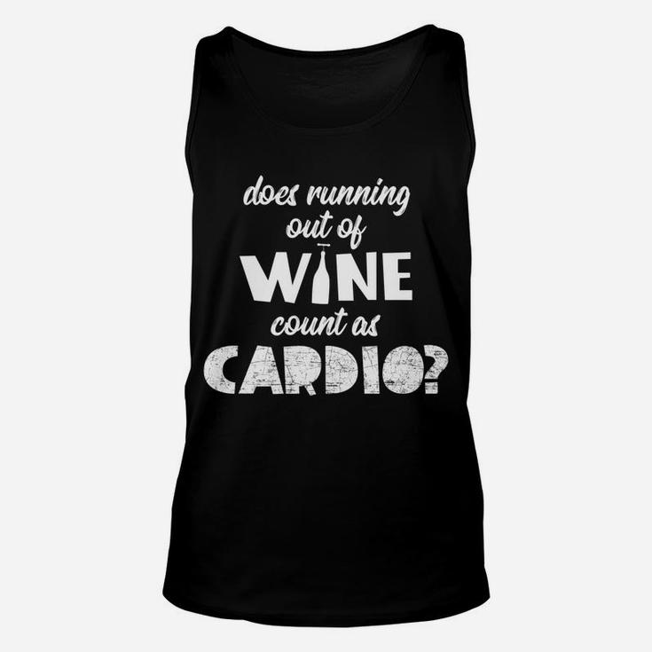 Running Out Of Wine Funny Womens Wine Drinking Unisex Tank Top
