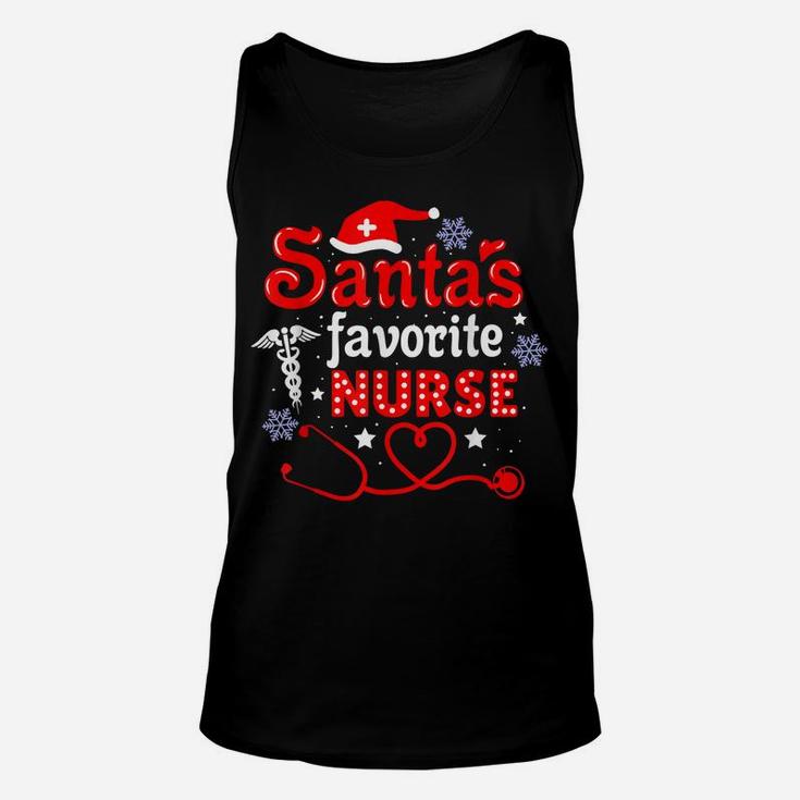 Santa's Favorite Nurse Christmas Unisex Tank Top