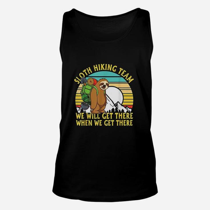 Sloth Hiking Team We Will Get There When We Get There Unisex Tank Top