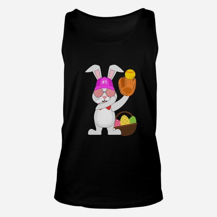 Softball Bunny Rabbit For Kids Youth Boys Girls Unisex Tank Top
