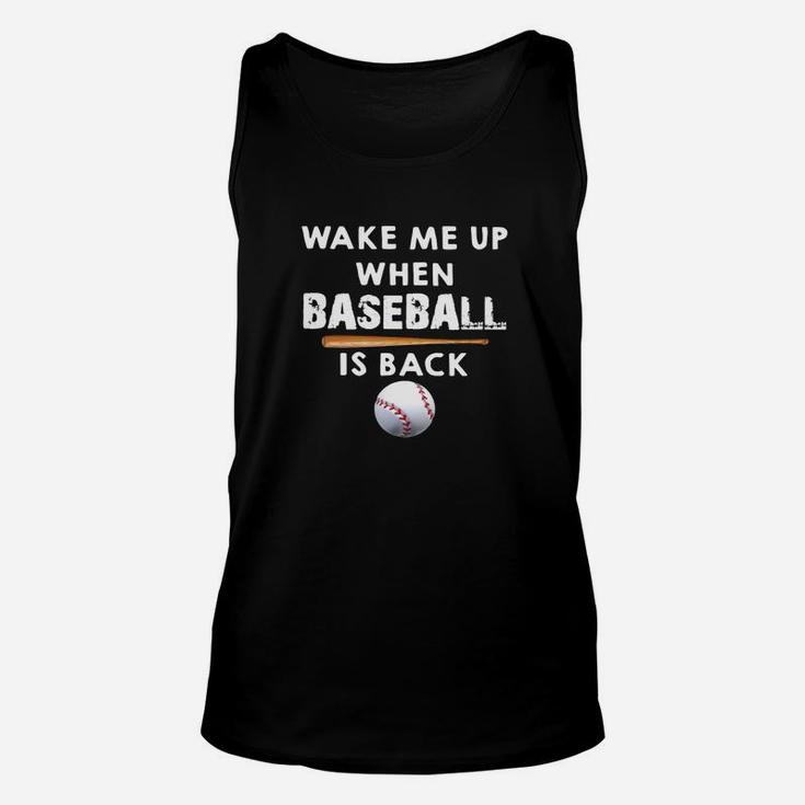 Softball Wake Me Up When Baseball Is Back Shirt Unisex Tank Top