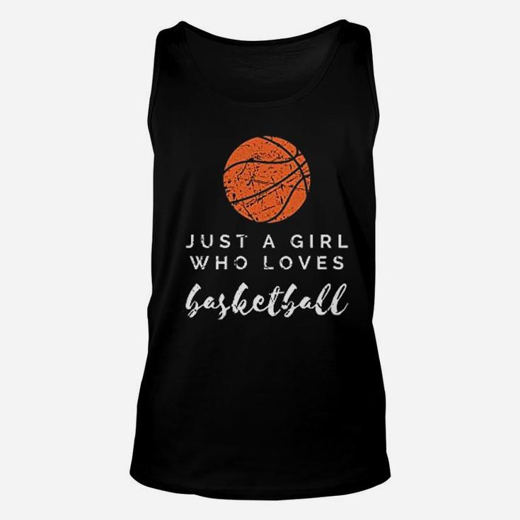 Sports Lover Just A Girl Who Loves Basketball Player Gift Unisex Tank Top