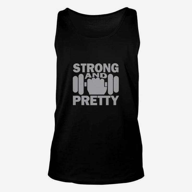 Strong And Pretty Strength Fitness Sport Gym Dumbbell Unisex Tank Top