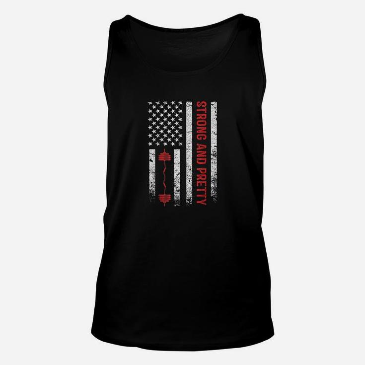 Strong And Pretty Strongman Gym Fitness Workout Vintage Unisex Tank Top