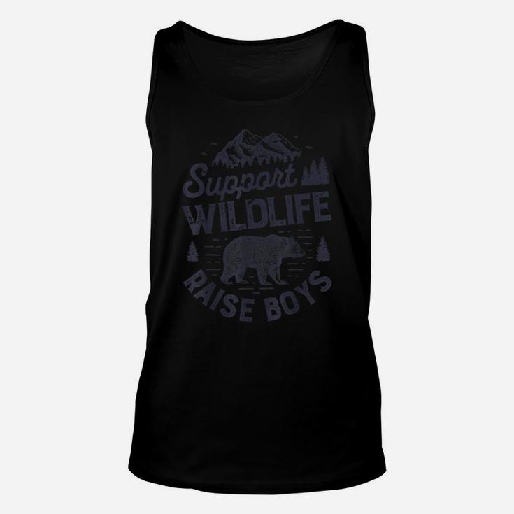 Support Wildlife Raise Boys T Shirt Mom Dad Mother Parents Unisex Tank Top