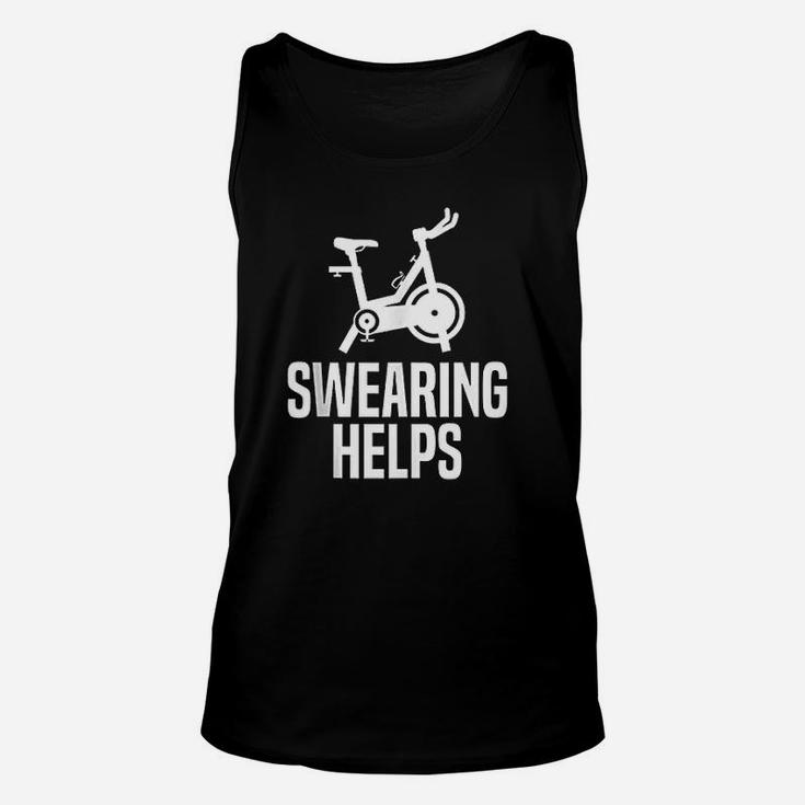 Swearing Helps Funny Indoor Spinning Spin Class Workout Gym Unisex Tank Top