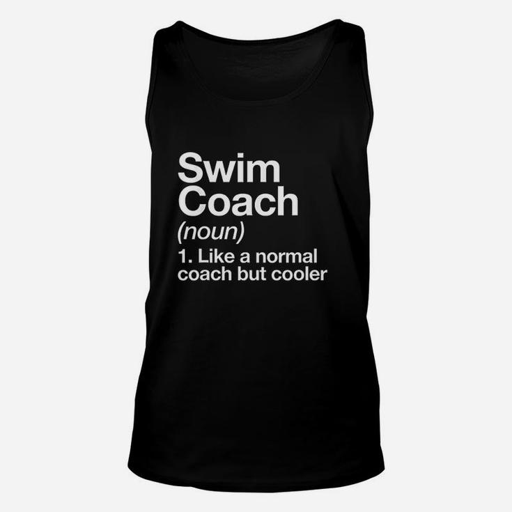 Swim Coach Funny Sports Definition Trainer Instructor School Unisex Tank Top