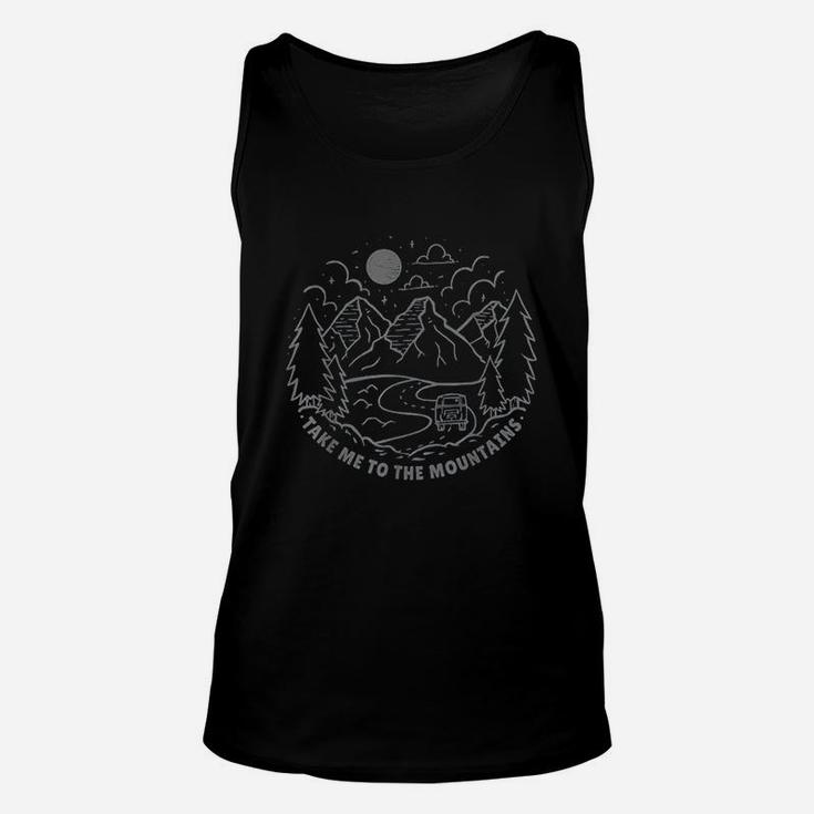 Take Me To The Mountains Hiking Camping Camper Hiker Gift Unisex Tank Top