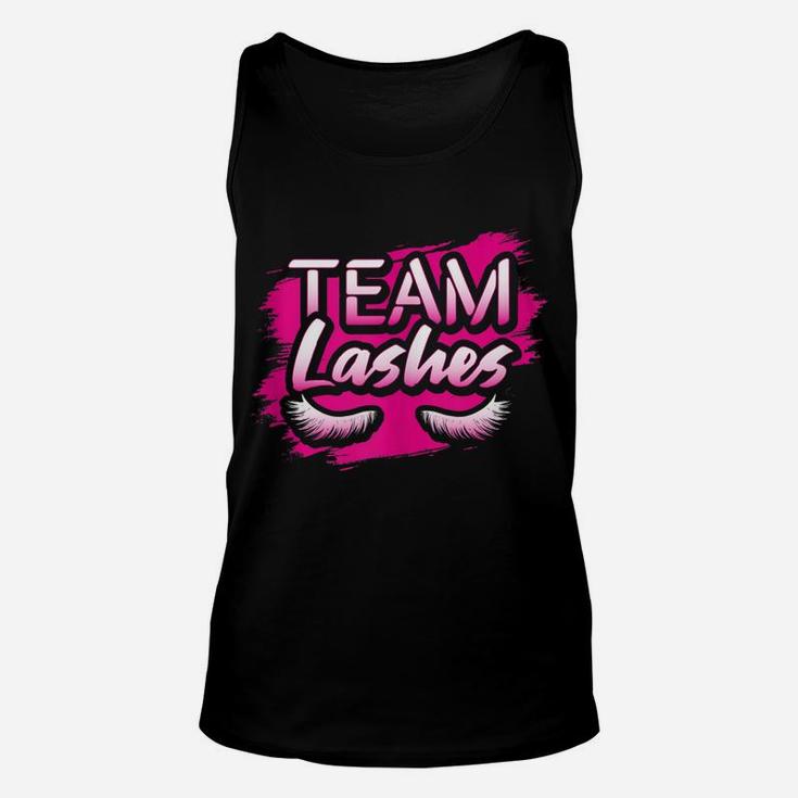 Team Lashes Gender Reveal Baby Shower Party Staches Idea Unisex Tank Top