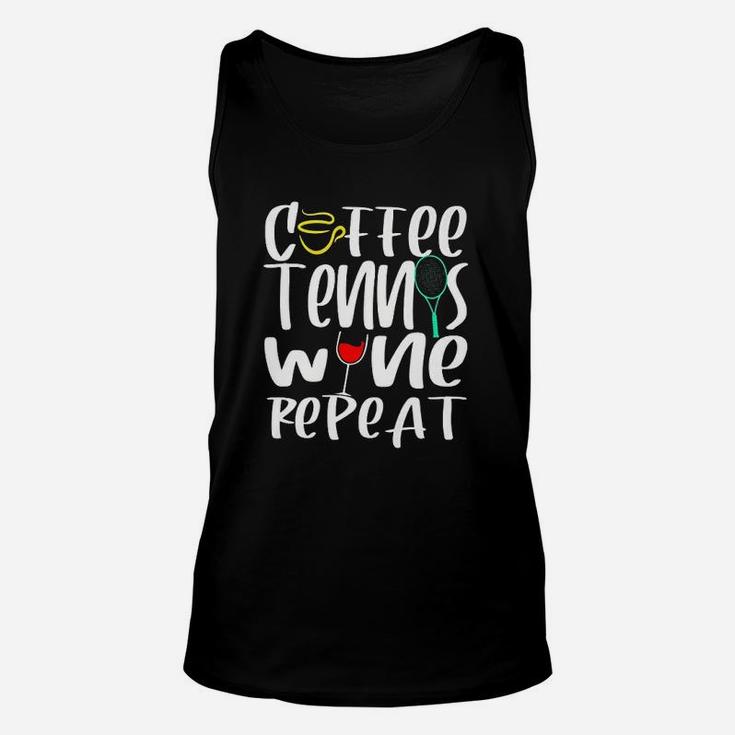 Tennis Player Coach Coffee Wine Lover Funny Christmas Gift Unisex Tank Top