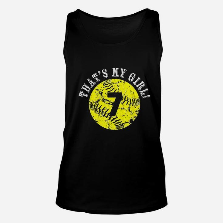 That Is My Girl Softball Player Mom Or Dad Gift Unisex Tank Top