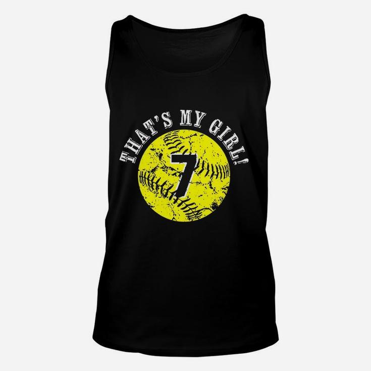 That Is My Girl Softball Player Mom Or Dad Gifts Unisex Tank Top