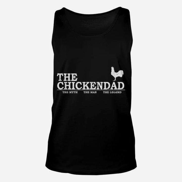 The Chicken Dad  Pet Lover Father's Day Gift Tee Cute Unisex Tank Top