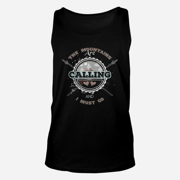 The Mountains Are Calling Hiking Tee Unisex Tank Top